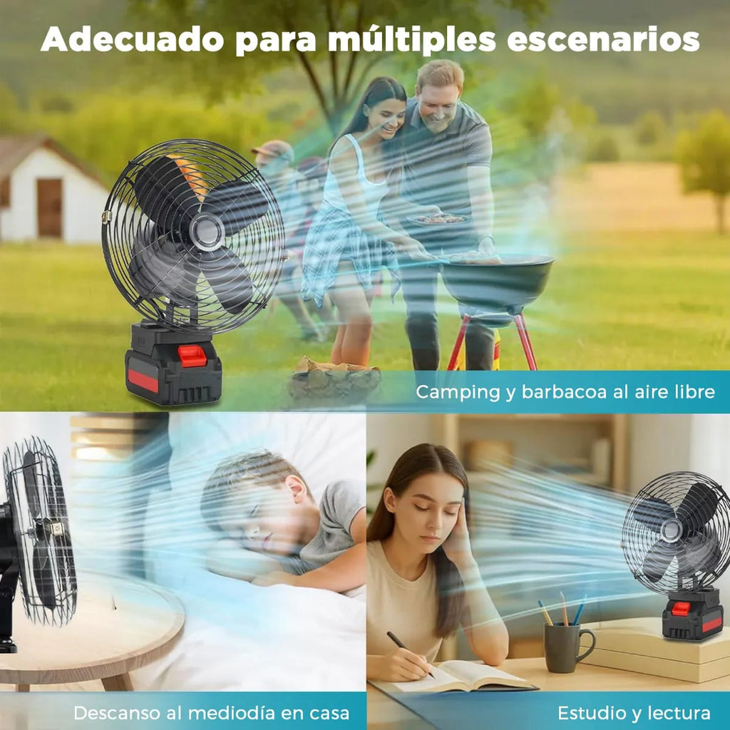 VENTILADOR PORTATIL CON BATERIA RECARGABLE