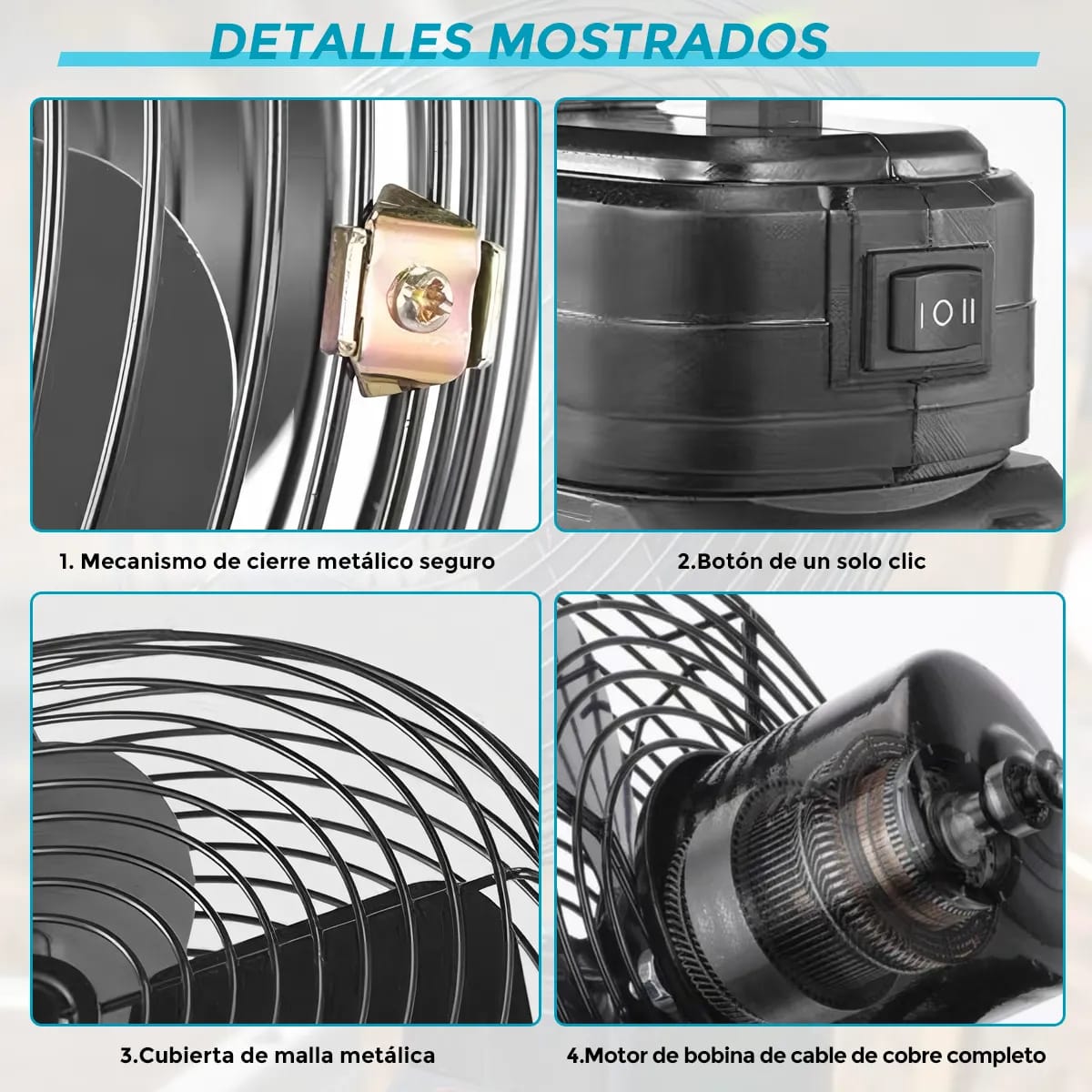 VENTILADOR PORTATIL CON BATERIA RECARGABLE
