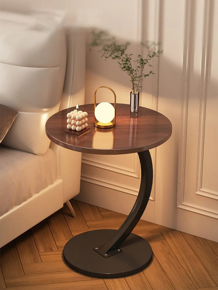 Mesa auxiliar popular / Mesa de centro de estilo minimalista con estante de almacenamiento, mesa auxiliar móvil para sofá, diseño moderno y simple para dormitorio, hotel, balcón, sala de estar.