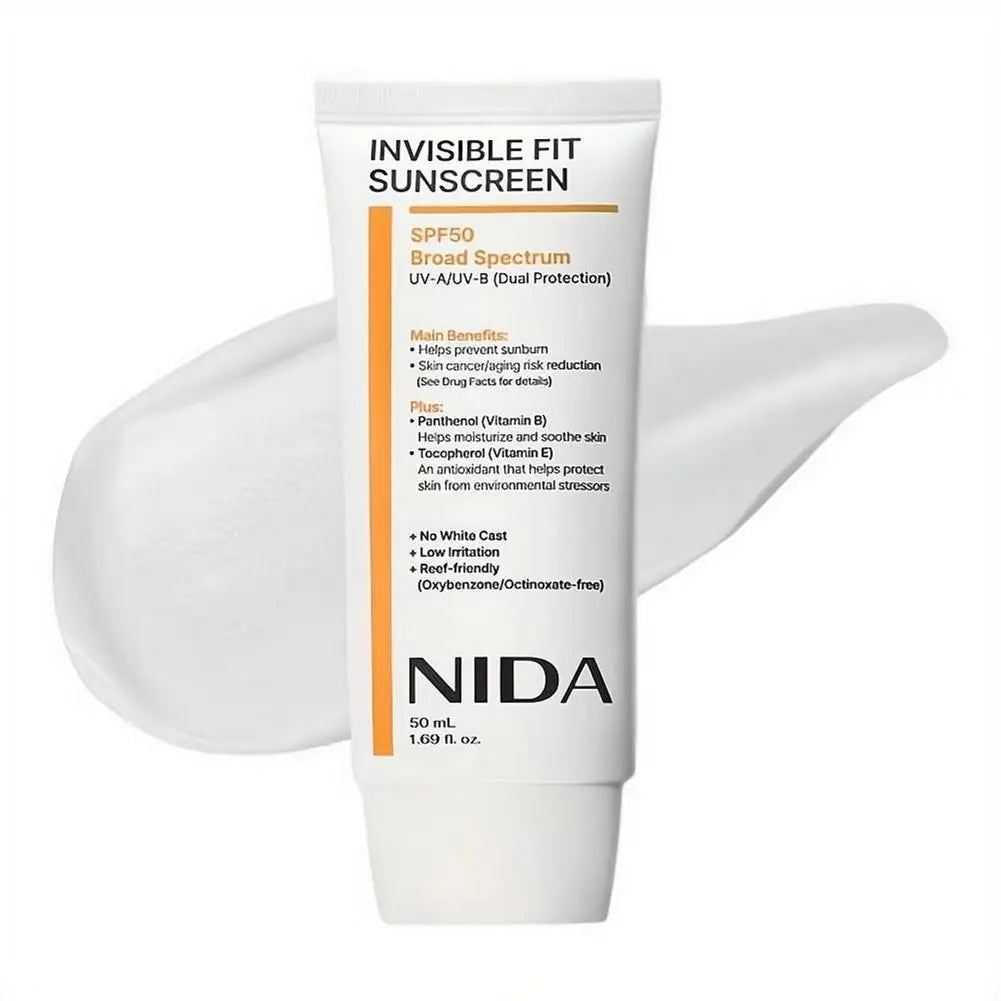NIDA Crema para el contorno de ojos con retinol y protector solar invisible SPF50: antienvejecimiento, reduce arrugas y líneas de expresión, protección UV, cuidado diario de la piel.