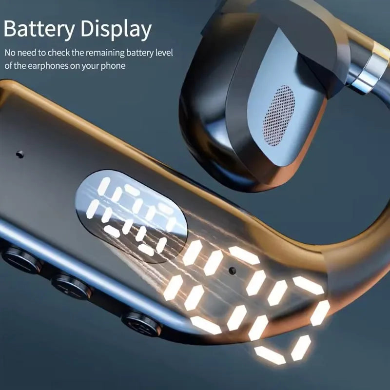 Auriculares inalámbricos Bluetooth 5,4 con ganchos para las orejas, auriculares deportivos para videojuegos, auriculares estéreo HiFi con reducción de ruido y micrófono