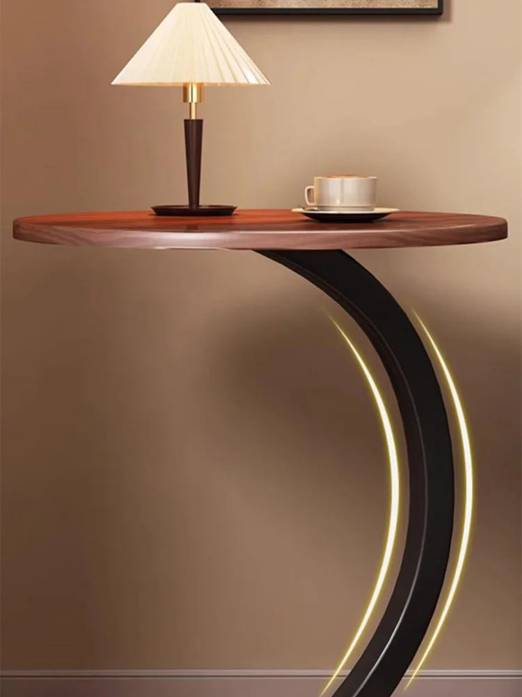 Mesa auxiliar popular / Mesa de centro de estilo minimalista con estante de almacenamiento, mesa auxiliar móvil para sofá, diseño moderno y simple para dormitorio, hotel, balcón, sala de estar.