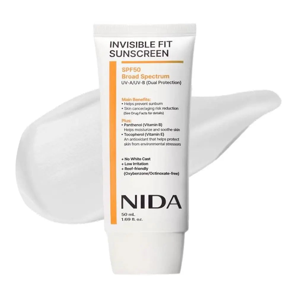 NIDA Crema para el contorno de ojos con retinol y protector solar invisible SPF50: antienvejecimiento, reduce arrugas y líneas de expresión, protección UV, cuidado diario de la piel.