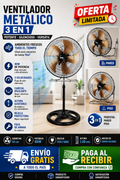 Ventilador Metálico 3 en 1 – 80W