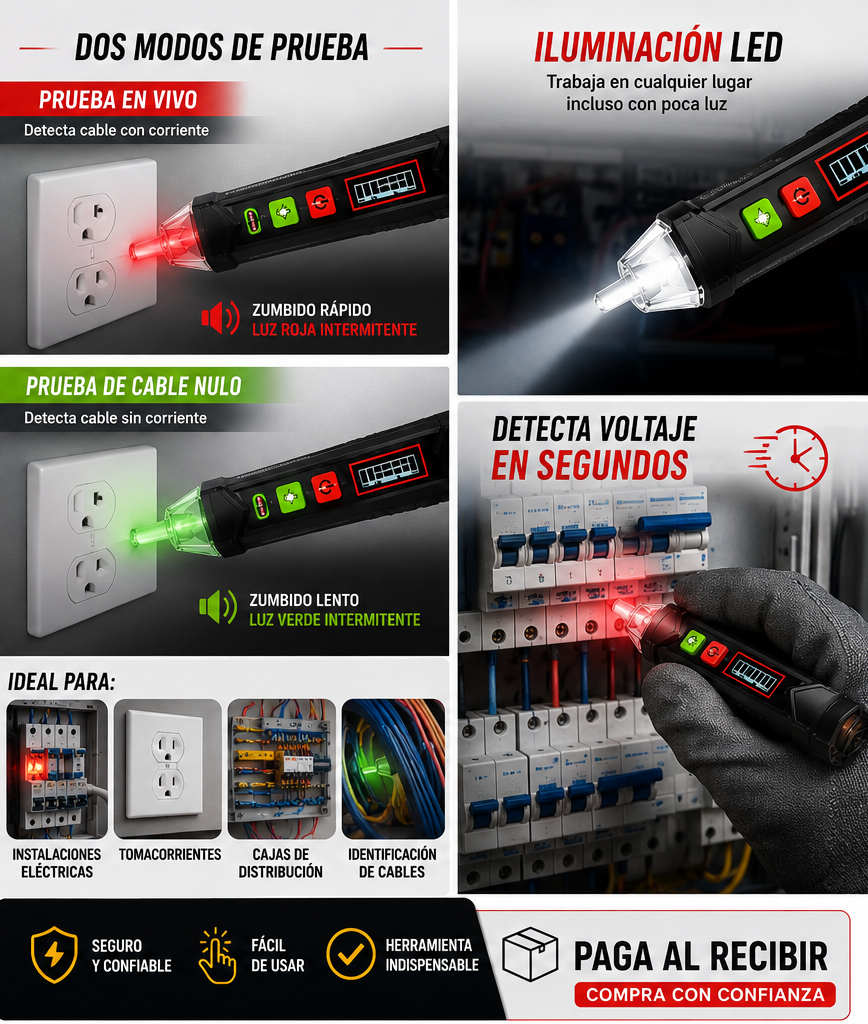 LAPIZ DETECTOR DE VOLTAJE SIN CONTACTO